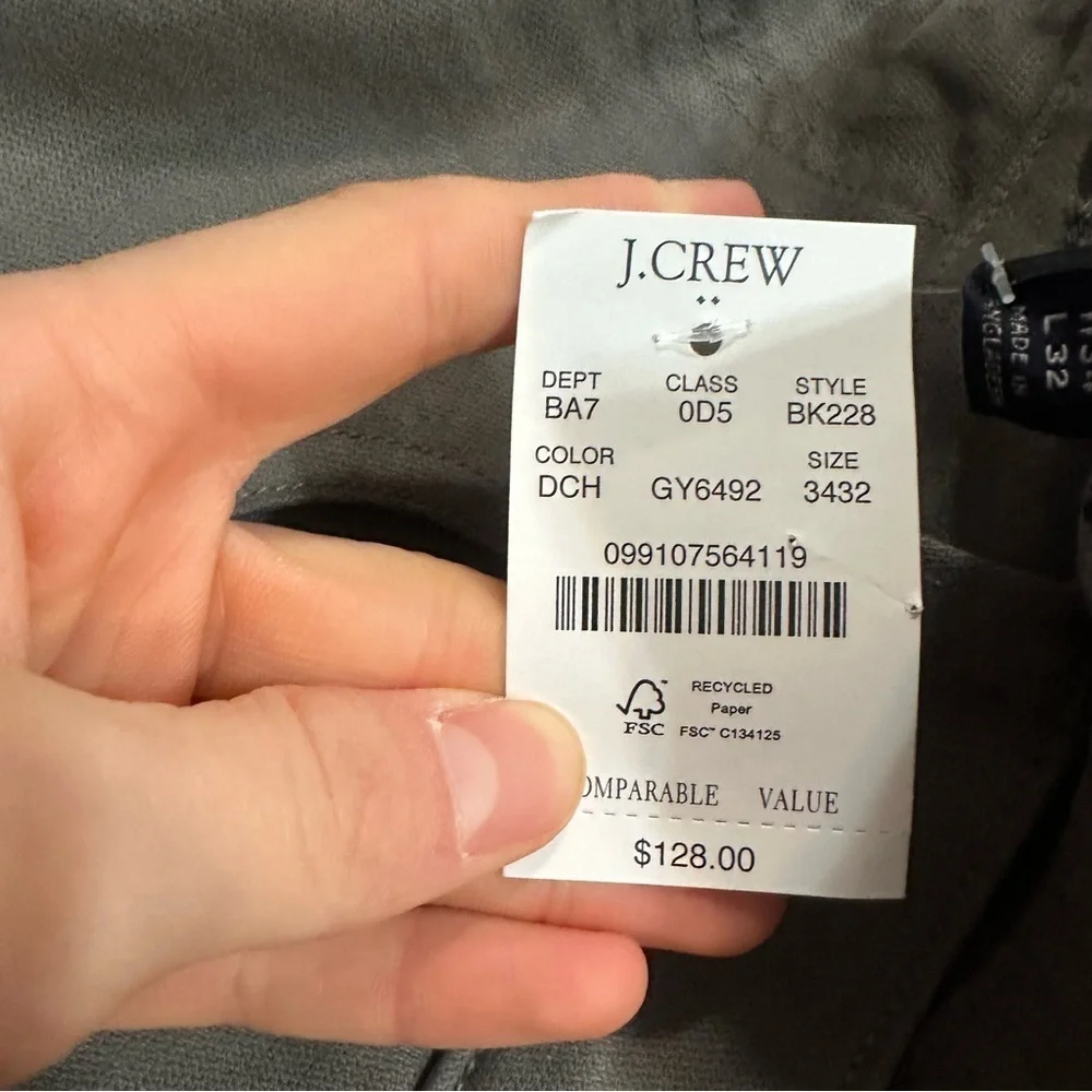 J crew dusty charcoal Slim-fit garment-dyed five-pocket pant